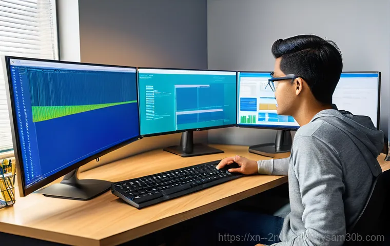 을지로 NMI_HARDWARE_FAILURE - **Close-up of hands performing computer internal cleaning:**
    "A close-up, high-detail shot of a ...