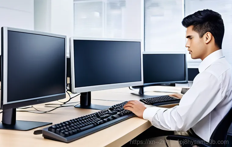 휘경동 중고컴퓨터 pc 출장판매설치 - **Prompt: Expert Used PC Home Installation**
    A friendly, professional technician, wearing a clea...
