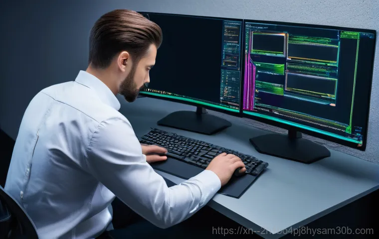 율현동 STATUS_SYSTEM_LICENSE_INVALID - A person in their late 20s, with a look of intense frustration and confusion, sitting at a home offi...