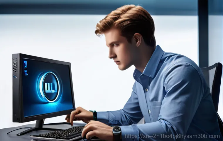주자동 DRIVER_CORRUPTED_EXPOOL - **Prompt:** A young adult, looking visibly frustrated and stressed, stares intently at a computer mo...