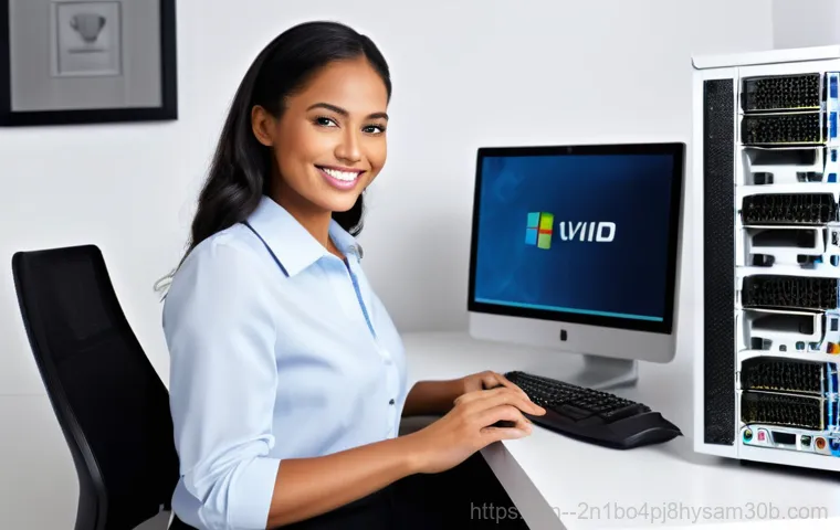 삼동 중고컴퓨터 pc 출장판매설치 - A highly skilled computer technician, wearing a clean, professional uniform and gloves, meticulously...
