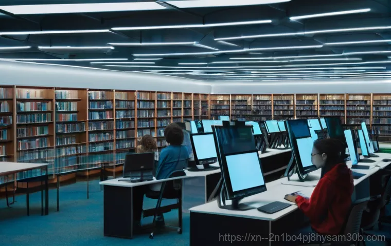 별양동 NTFS_FILE_SYSTEM - Image Prompt 1: The Digital Library Analogy**