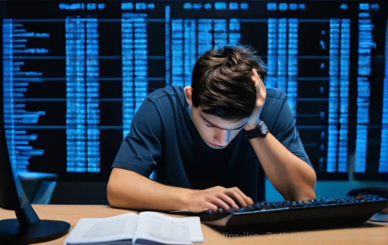 공항동 STATUS_KERNEL_MEMORY_LEAK - Image Prompt 1: The Frustration of a Blue Screen**