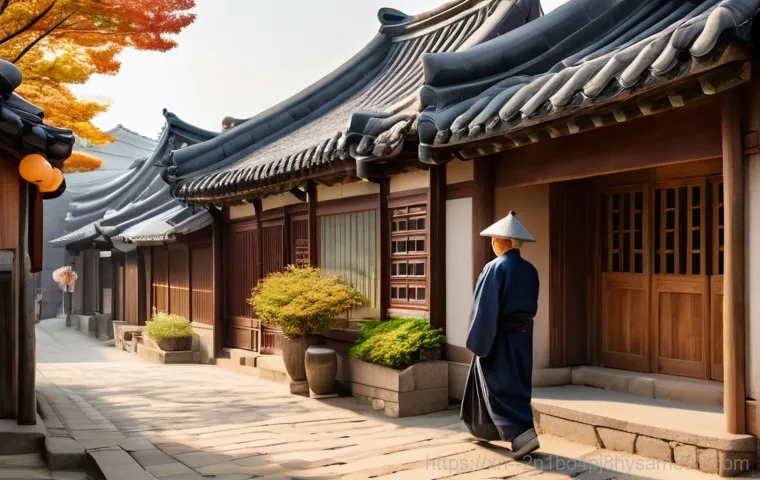 안국동 STATUS_INVALID_DISPOSITION - Image Prompt 1: The Tranquil Past of Anguk-dong**