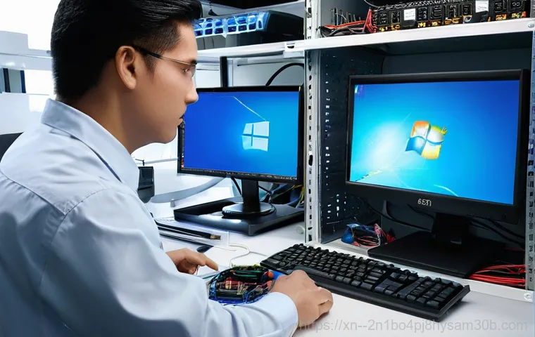 창릉동 파워조립 및 교체수리 - **Image Prompt 2: DIY Power Supply Replacement**
    A focused individual (adult, any gender, mid-20...