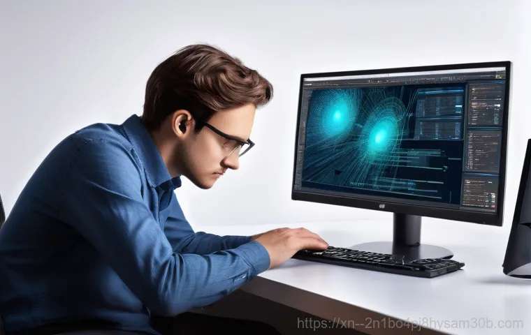 신교동 STATUS_INVALID_IMAGE_FORMAT - **Prompt:** A young adult, looking visibly frustrated and confused, sits in front of a computer scre...