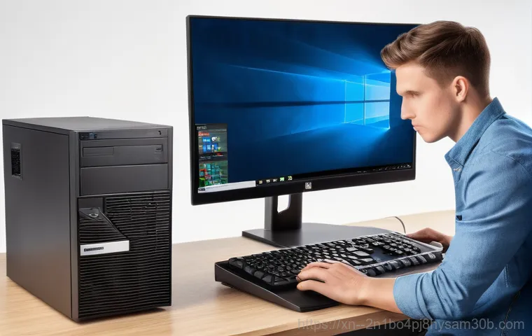 의주로 KMODE_EXCEPTION_NOT_HANDLED - A young adult, with a look of dismay and frustration, gazes intently at a computer monitor displayin...