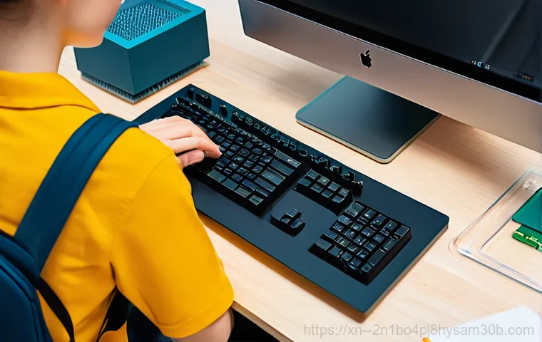 송포동 STATUS_PROTECTION_ERROR - **Prompt:** A young adult, male, with a slightly exasperated expression, sitting at a modern desk in...