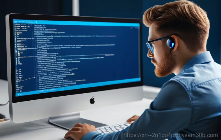 내곡동 PAGE_FAULT_IN_NONPAGED_AREA - A young adult, looking frustrated and stressed, sits at a desk staring at a computer monitor display...