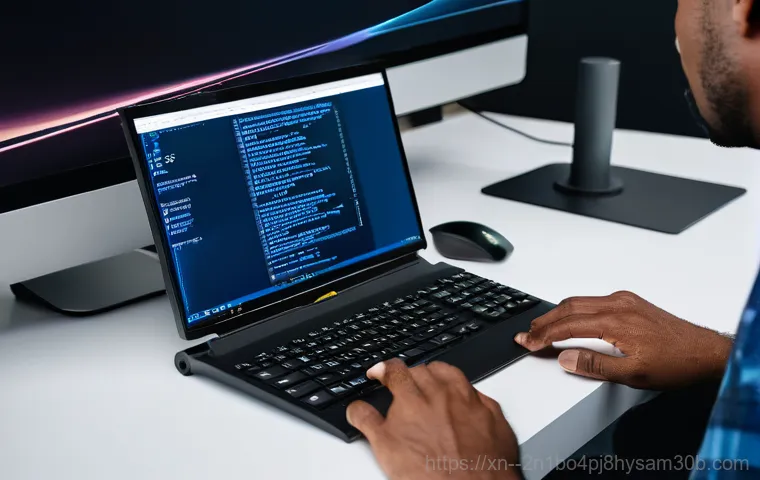 난향동 KERNEL_SECURITY_CHECK_FAILURE - A detailed shot inside an open desktop computer case, focusing on the RAM slots. A person's hand, we...
