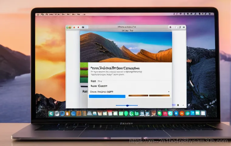 마천동 맥윈도우 부트캠프_bootcamp 재설치 포맷  초기화 - **Prompt:** A brightly lit, modern desk features an open MacBook Air displaying a pristine, newly in...