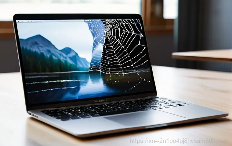 마곡동 맥북에어 판매 및 수리 - **Prompt 1: Frustrated user with a slow MacBook Air**
    A young adult, possibly a student or a pro...
