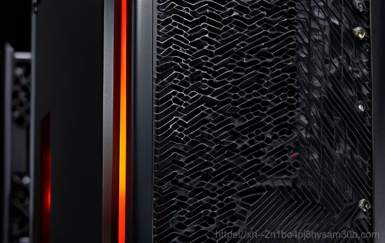 대조동 쿨러조립 및 교체수리 - **Overheated Gaming PC in Distress**
    A close-up shot of a modern gaming desktop PC, with its sid...