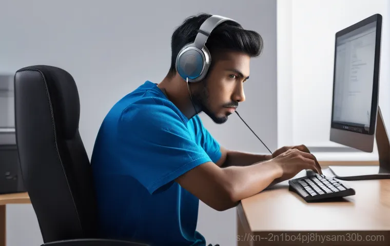 양평동 VIDEO_DRIVER_INIT_FAILURE - **Image Prompt 1: The Sudden Blue Screen Scare**
    A young adult, looking visibly frustrated and s...
