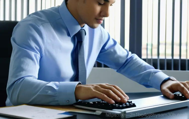 주자동 STATUS_FILE_IN_USE - **Image Prompt 2: Task Manager Takedown**
    A focused individual in their 30s is intently leaning ...