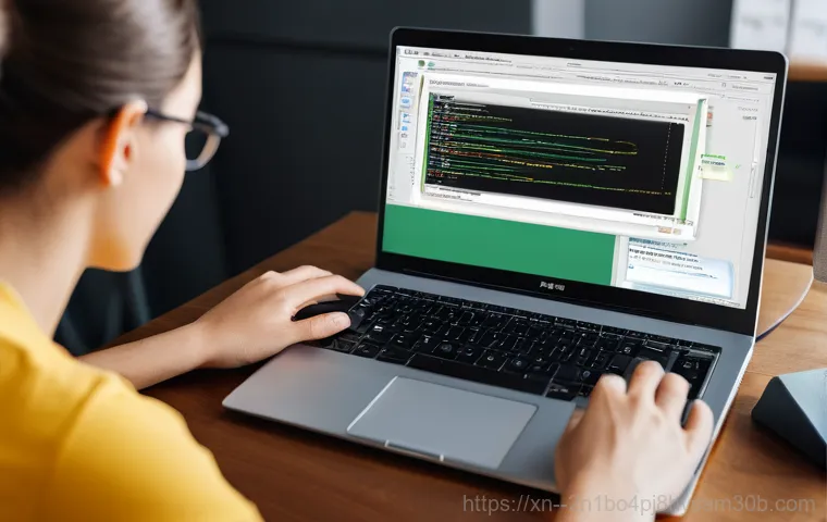 문원동 KERNEL_STACK_INPAGE_ERROR - **Prompt:** A focused individual, wearing casual clothes, is carefully inspecting the internal compo...