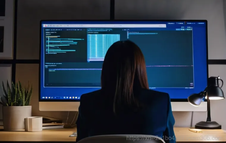 당산동 STATUS_KERNEL_HANDLE_INVALID - Image Prompt 1: The Frustration of a Blue Screen of Death**