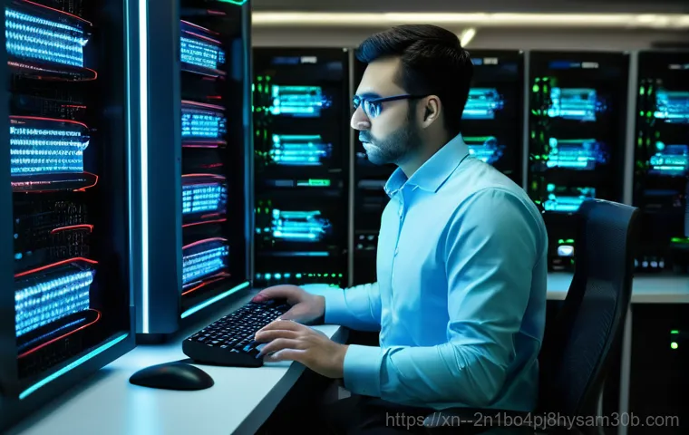 의주로 STATUS_KERNEL_MODULE_CORRUPTION - A young adult (dressed in casual, everyday clothing like jeans and a t-shirt) sits at a modern desk,...