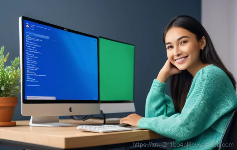 초동 SYSTEM_SERVICE_EXCEPTION - A determined young adult sitting at a desk, meticulously examining a computer monitor that shows a d...