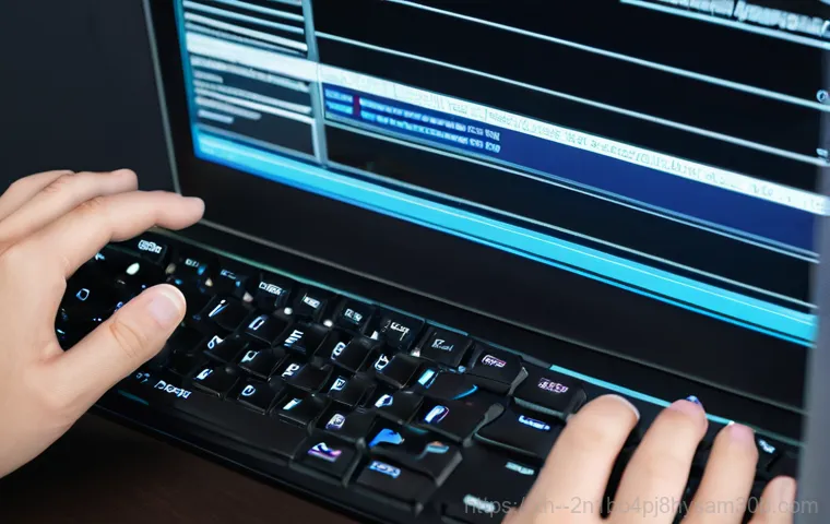 일산동 STATUS_KERNEL_DISK_ERROR - **Image Prompt 2: Hands-On Hardware Inspection**
    A close-up shot of a person's hands inside an o...