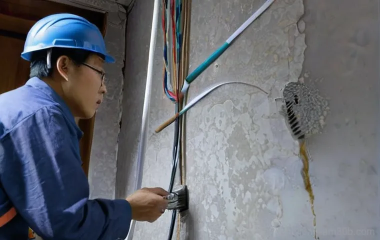 체부동 케이블연결확인 - A male plumber, wearing a dark blue work uniform, is intently focused on a clogged kitchen sink. He ...