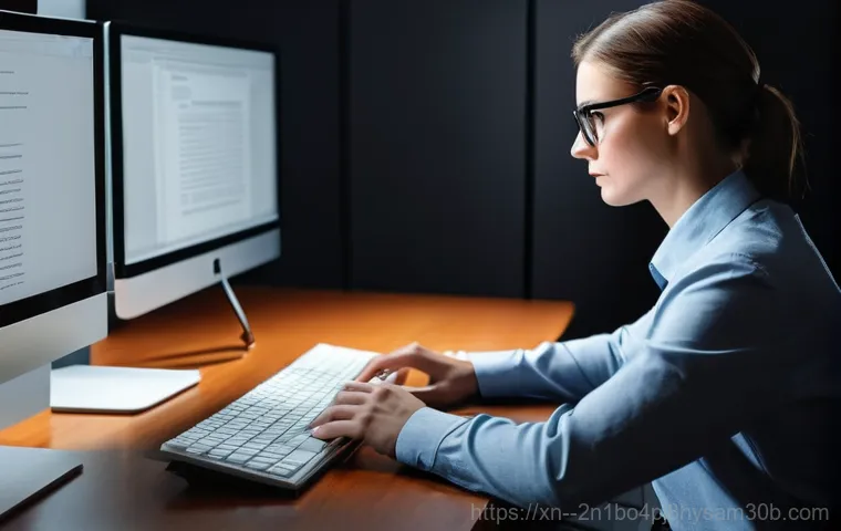 정릉동 STATUS_MEMORY_VIOLATION - **Prompt:** A young adult, looking slightly frustrated and confused, sits in front of a desktop comp...