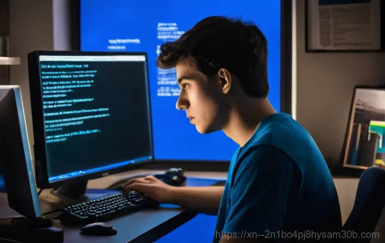 도림동 STATUS_KERNEL_MODULE_INVALID - Image Prompt 1: The Sudden Blue Screen Alarm**