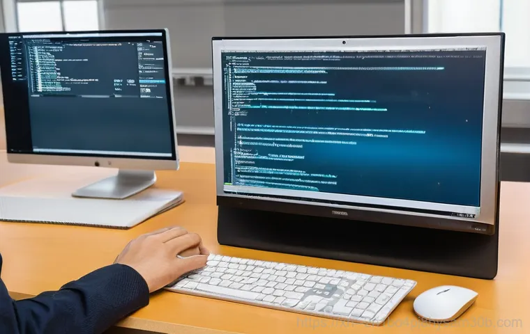 운니동 ubuntu재설치 포맷  초기화 - A close-up of skilled hands interacting with a computer, specifically plugging a USB drive into a la...