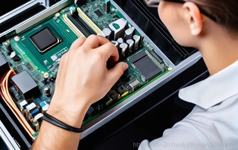 서원동 그래픽카드조립 및 교체수리 - **Image Prompt 1: The Frustration of a Failing Graphics Card**
    A young adult, either male or fem...