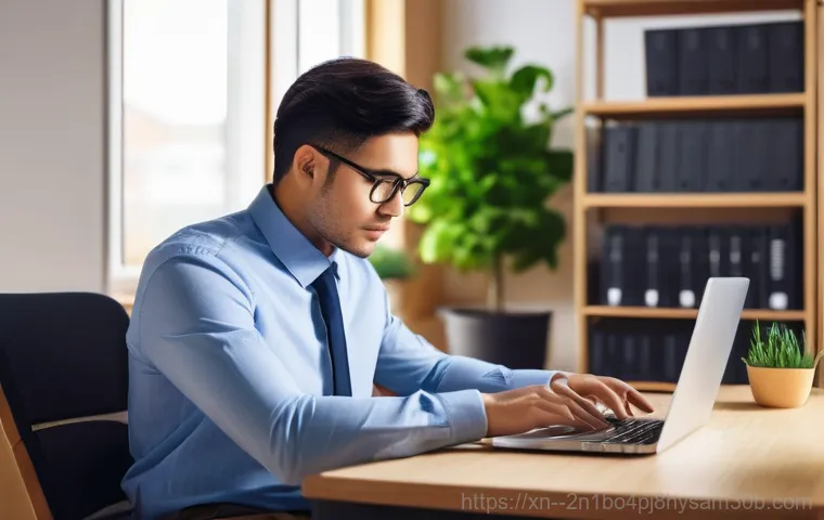 원흥동 윈도우11 windows11 재설치 포맷  초기화 - **Prompt 2: The Intuitive Windows 11 Initialization**
    A close-up, top-down shot of hands (gender...