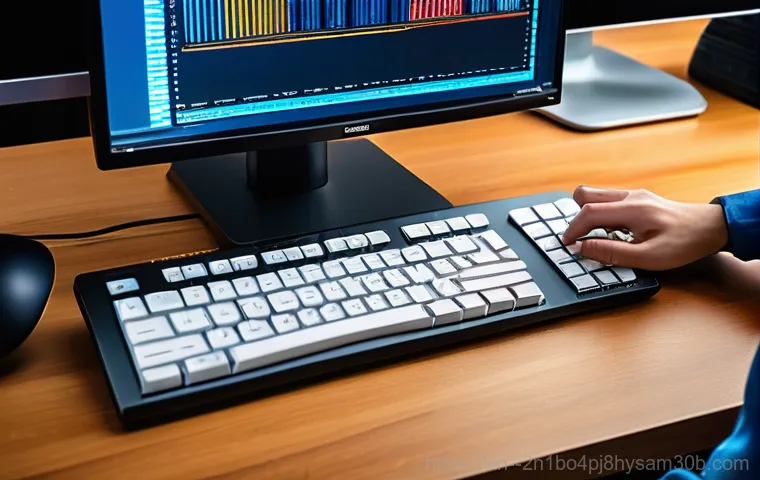 노량진 STATUS_KERNEL_CONFIGURATION_ERROR - **Prompt 2: Focused Technician Diagnosing Hardware**
    A detailed, close-up shot of a pair of hand...