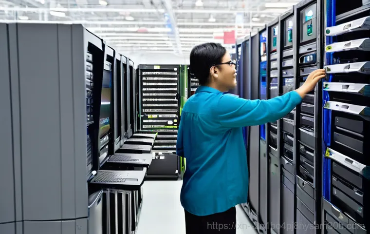 도선동 중고컴퓨터 pc 출장판매설치 - **Prompt:** A professional computer technician, wearing a neat, branded polo shirt and work trousers...