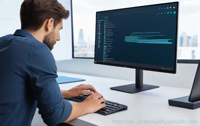 송정동 VIDEO_DRIVER_INIT_FAILURE - A young adult, looking visibly frustrated and distressed, sits in a modern home office. Their face i...