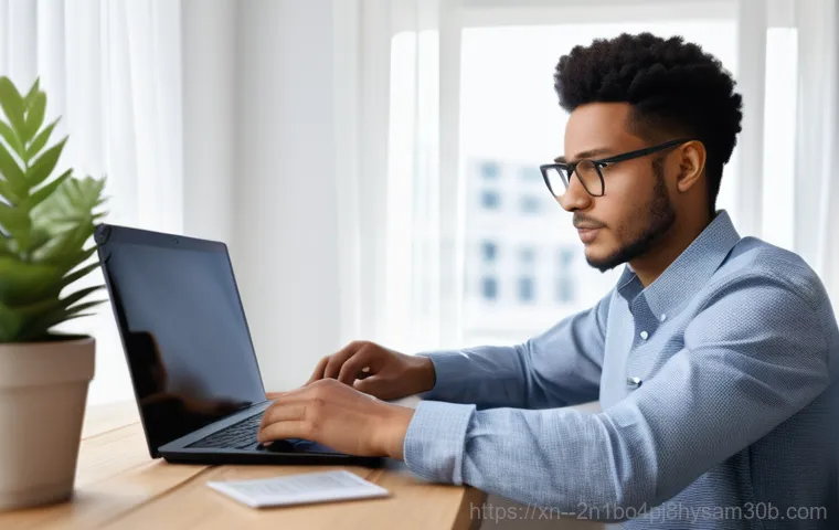 강매동 윈도우7 windows7 재설치 포맷  초기화 - A close-up of a person in their late 20s or early 30s, looking exasperated and stressed, with their ...
