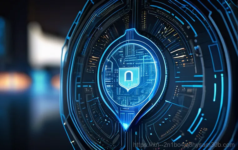 무교동 STATUS_KERNEL_ACCESS_DENIED - A futuristic, stylized depiction of a computer's core, represented as a vibrant, glowing digital bra...