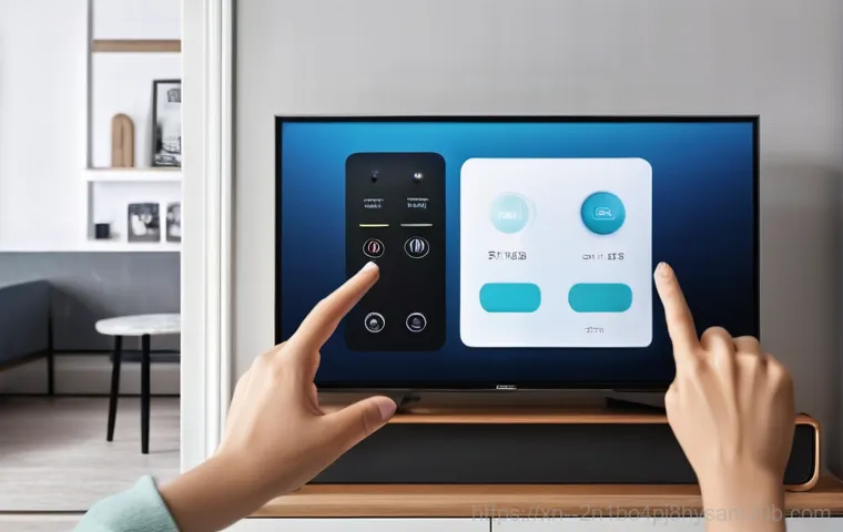 화양동 절전모드 - A modern, brightly lit living room in an apartment in Hwayang-dong, Seoul, with large windows overlo...