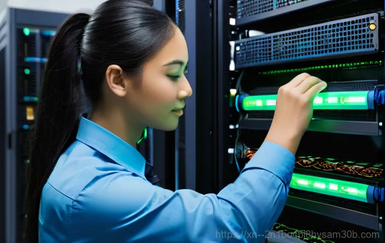 창성동 파일서버출장방문수리점 - **Prompt for Emergency Server Outage:**
    An urgent scene in a modern, bustling office in a high-r...