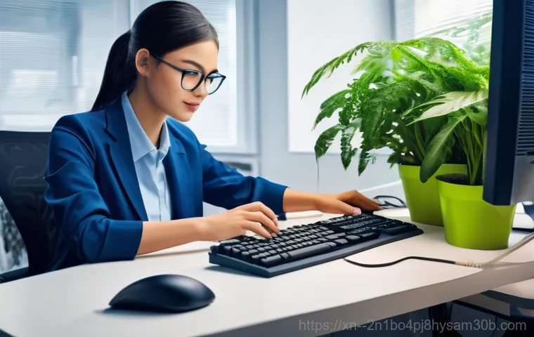가양동 USER_MODE_HEALTH_MONITOR - A focused person, wearing a short-sleeved shirt and jeans, is carefully examining the internal compo...
