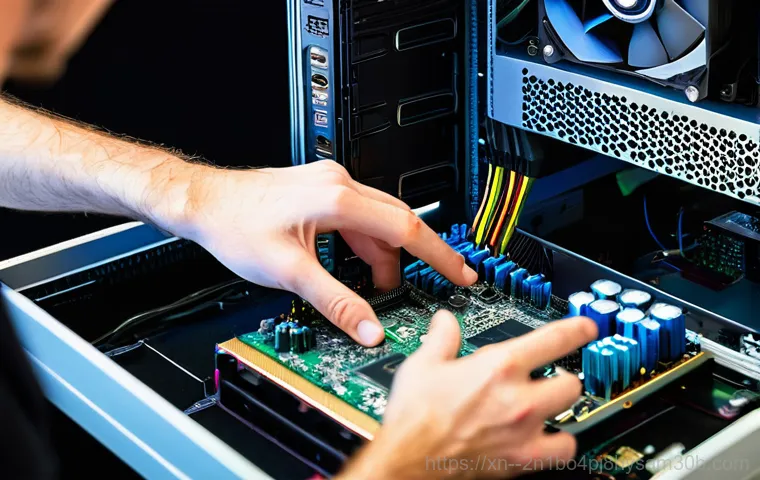 남종면 STATUS_KERNEL_MODULE_FAILURE - **Prompt 1:** A person, appearing stressed and frustrated, sits in front of a computer monitor displ...