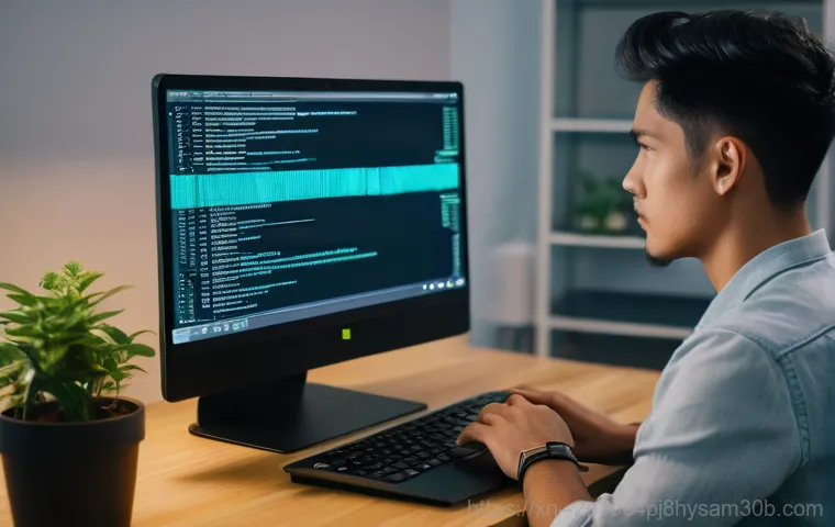 숭인동 UNEXPECTED_KERNEL_MODE_TRAP - A person, wearing a casual shirt and jeans, is carefully examining the interior of an open desktop c...