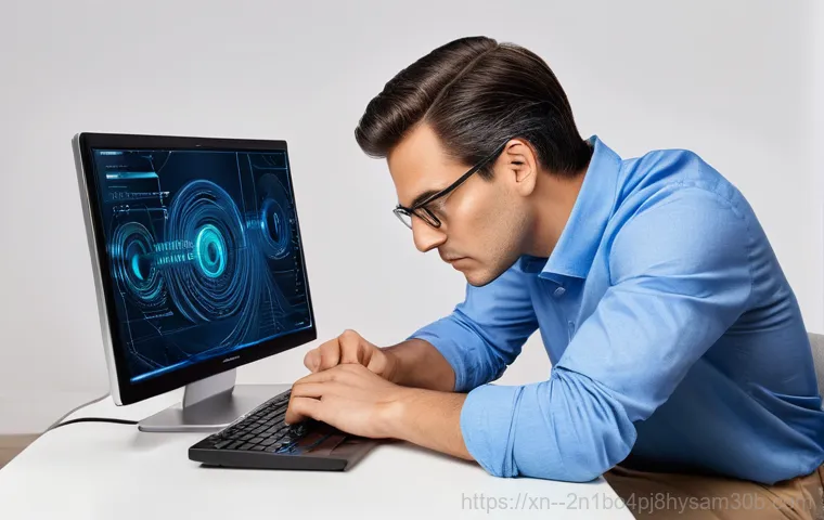 상도동 STATUS_CONNECTION_REFUSED - A young adult, appearing deeply frustrated, sits at a desk with both hands running through their hai...