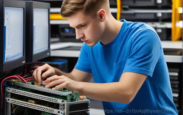 가리봉 STATUS_KERNEL_MODE_EXCEPTION - A young person, gender-neutral, wearing casual everyday clothes, sits in front of a computer monitor...