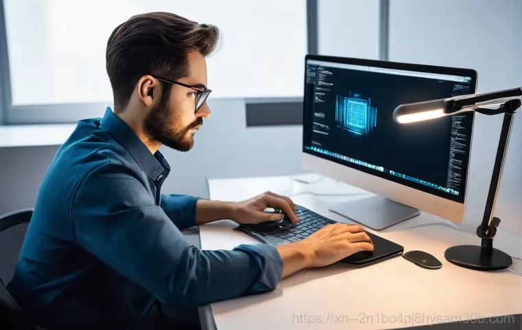 가양동 STATUS_KERNEL_MODULE_INVALID - A young professional woman, dressed in smart casual attire, sits at a modern desk in a well-lit home...