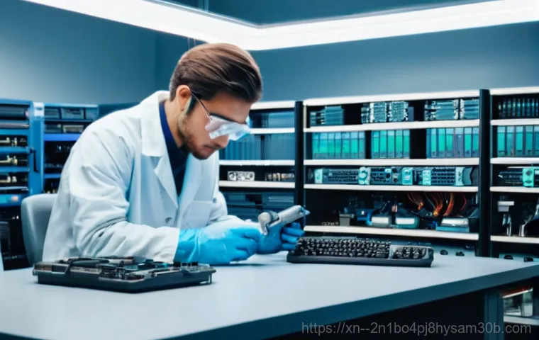 송파구 a disk read error occurred - **Image Prompt 2: Inside the Computer - Cable Inspection**
    A slightly elevated view showing a pe...