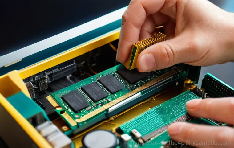 중화동 본체 꺼졌다 켜졌다 할때 - A focused shot of an open desktop computer case, with visible internal components such as the mother...
