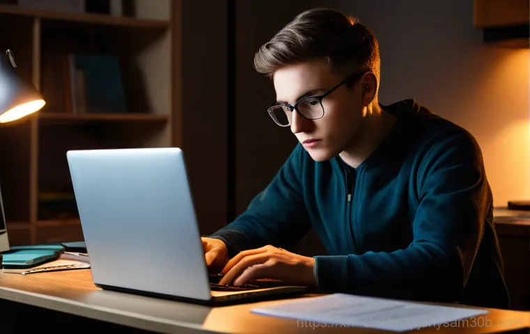 주암동 노트북 laptop 출장방문수리점 - A professional male laptop repair technician, wearing a clean uniform, is meticulously working on a ...