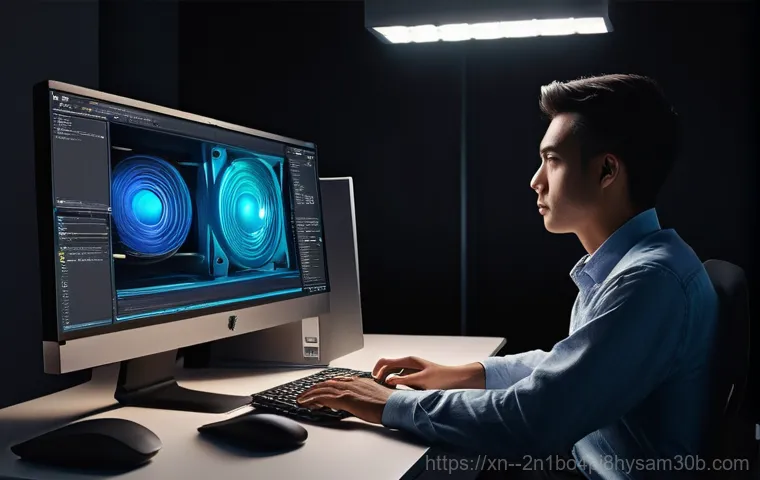 방화동 press  f4  key - **Prompt:** A young adult, wearing casual but modest clothing, is kneeling behind a desktop computer...