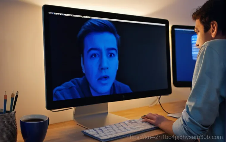 일산동구 STATUS_KERNEL_THREAD_FAILURE - **Prompt 1: The Sudden Blue Screen Panic**
    A young adult, perhaps in their late 20s or early 30s...