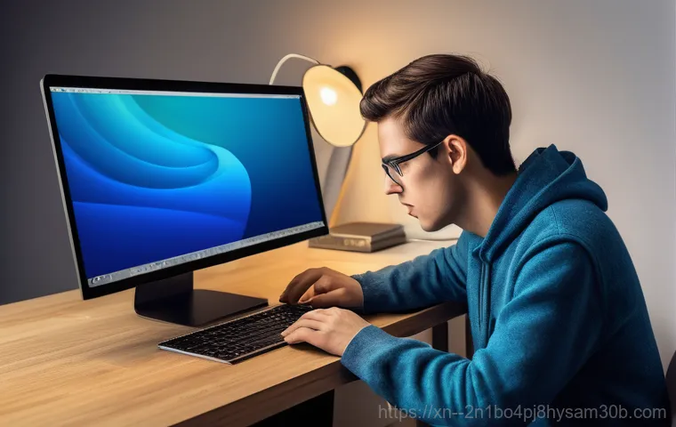 망원동 linux재설치 포맷  초기화 - **Prompt:** A young adult, dressed in comfortable casual wear, looks stressed and frustrated while s...