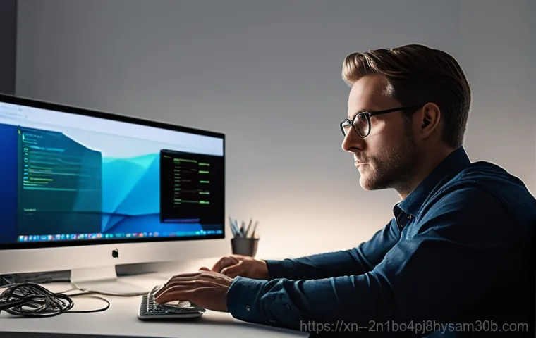 종로구 STATUS_KERNEL_POWER_FAILURE - A young adult, with a look of dismay and frustration, is staring wide-eyed at a computer monitor tha...